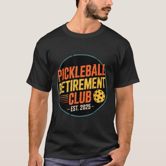 Retro Ckleball Retirement Club Apparel Retro Vinta T-shirt (Voorkant)