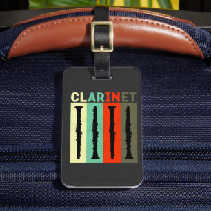 Retro Clarinet Bagagelabel