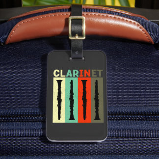 Retro Clarinet Bagagelabel