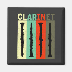 Retro Clarinet Magneet