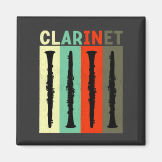 Retro Clarinet Magneet