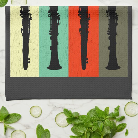 Retro Clarinet Theedoek (Gevouwen)