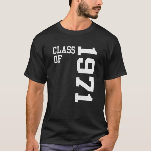 Retro Class of 1971 Senior High School Reunion Vin T-shirt (Voorkant)