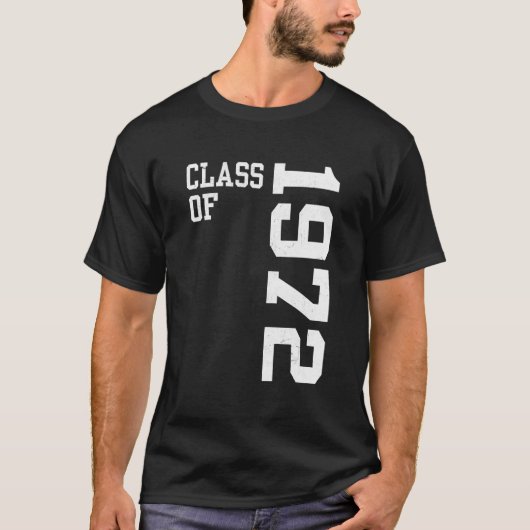 Retro Class of 1972 Senior High School Reunion Vin T-shirt (Voorkant)
