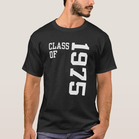 Retro Class of 1975 Senior High School Reunion Vin T-shirt (Voorkant)