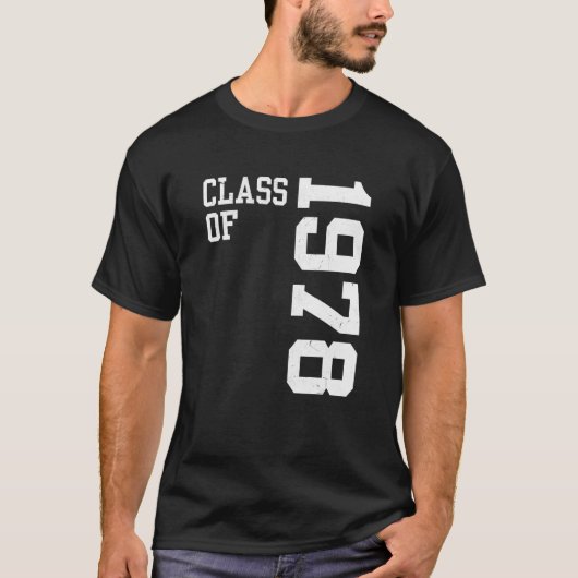 Retro Class of 1978 Senior High School Reunion Vin T-shirt (Voorkant)