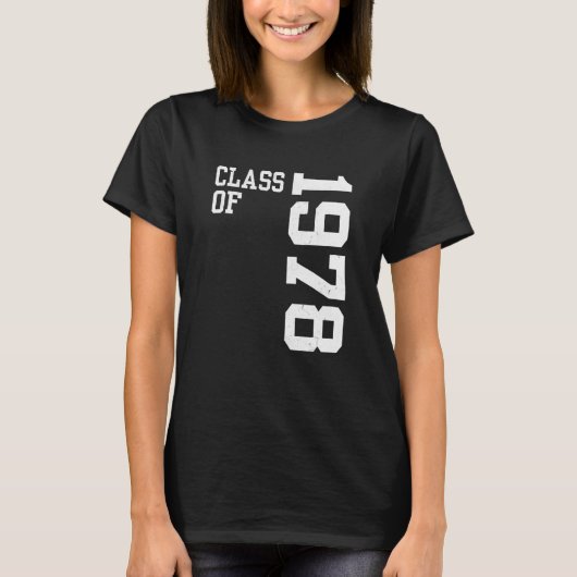 Retro Class of 1978 Senior High School Reunion Vin T-shirt (Voorkant)