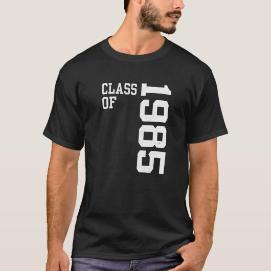 Retro Class of 1985 Senior High School Reunion Vin T-shirt (Voorkant)
