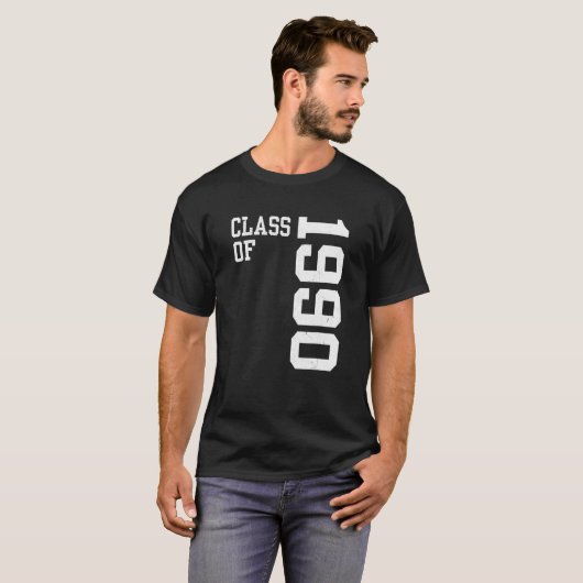 Retro Class of 1990 Senior High School Reunion Vin T-shirt (Voorkant volledig)