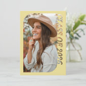 Retro Class Of 2026 Photo Minimalist Citrus Kaart (Staand voorkant)