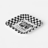 Retro Class of Congrats Graduation Black  Papieren Bordje (Gebogen)