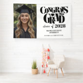 Retro Class of Congrats Graduation Black  Spandoek (Insitu)