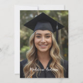 Retro Class of Congrats Graduation Photo Kaart (Achterkant)