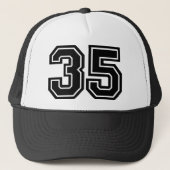 Retro Classic 35th Birthday Party Trucker Pet (Voorkant)