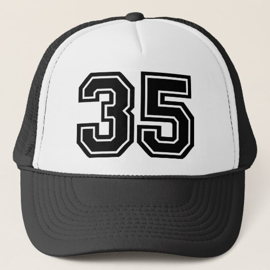 Retro Classic 35th Birthday Party Trucker Pet (Voorkant)