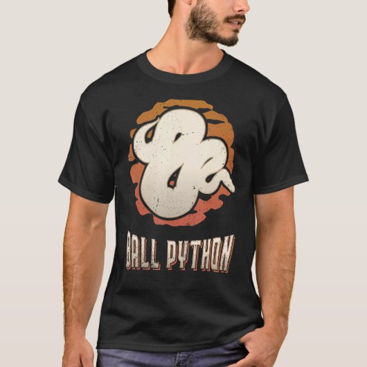  Retro Classic Animal Sunset Ball Python T-shirt (Voorkant)