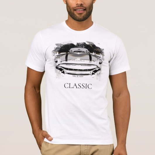 ** Retro Classic  Antiek auto T-shirt (Voorkant)