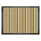 Retro Classic Black Yellow Stripe gepersonaliseerd Tafelkleed (Voorkant (Horizontaal))