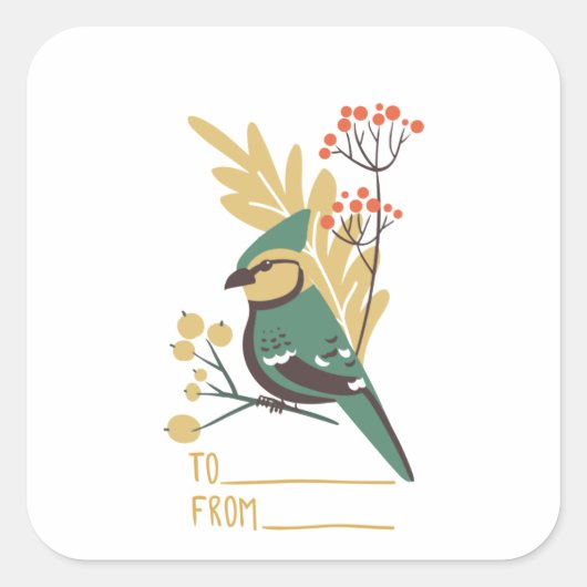 Retro Classic Cadeau Labels Sticker (Voorkant)