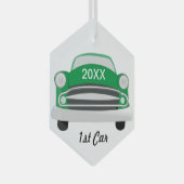 Retro Classic Car 1st Car Keepomwille Glas Ornament (Voorkant Rechts)