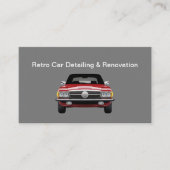 Retro Classic Car Renovatie Details Visitekaartje (Voorkant)