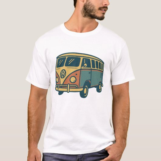 Retro Classic Car T-shirt –  Auto Esthetisch (Voorkant)