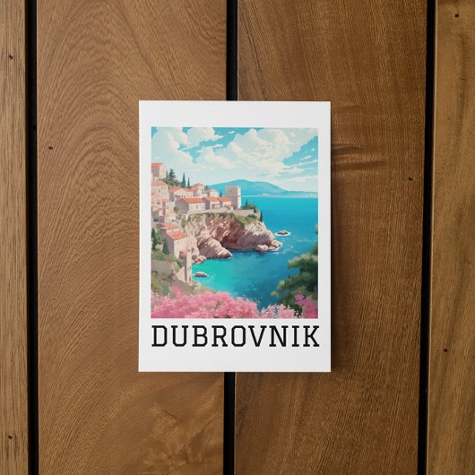 Retro Classic Dubrovnik Kroatië Briefkaart