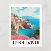 Retro Classic Dubrovnik Kroatië Briefkaart (Voorkant)