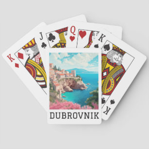 Retro Classic Dubrovnik Kroatië Pokerkaarten