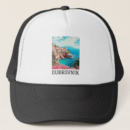 Retro Classic Dubrovnik Kroatië Trucker Pet