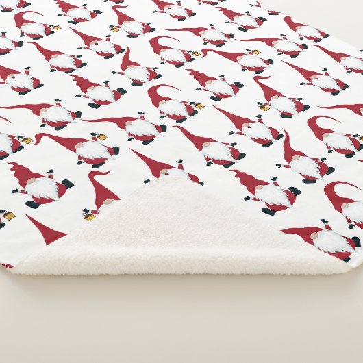 Retro Classic Elf Gnomen Kerstvakantie Sherpa Deken (3/4)