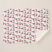 Retro Classic Elf Gnomen Kerstvakantie Sherpa Deken (Voorkant (horizontaal))