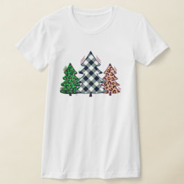 Retro Classic Feestelijke Kerstbomen Collage T-shirt