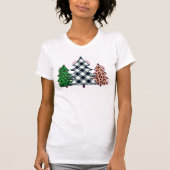 Retro Classic Feestelijke Kerstbomen Collage T-shirt (Voorkant)