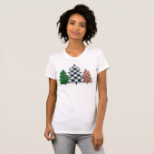 Retro Classic Feestelijke Kerstbomen Collage T-shirt (Voorkant volledig)