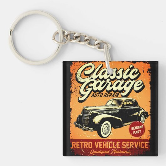 RETRO | CLASSIC GARAGE | SLEUTELHANGER (Voorkant)