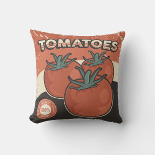 Retro  Classic Grunge Vegetable tomaten Kussen