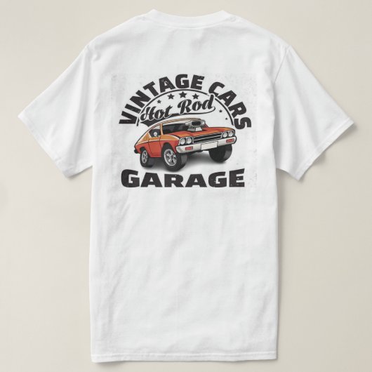 Retro Classic Hot Rod Car Chevy T-shirt (Design achterkant)