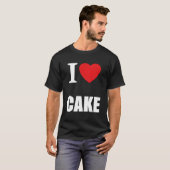 Retro  Classic I Love Cake T-shirt (Voorkant volledig)