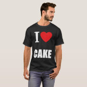 Retro Classic I Love Cake T-shirt (Voorkant volledig)
