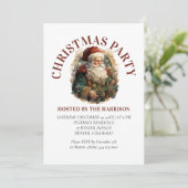 Retro Classic  Kerstman Kaart (Staand voorkant)