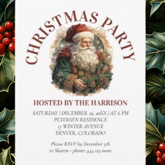 Retro Classic  Kerstman Kaart