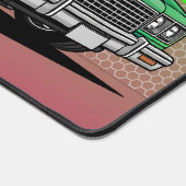 Retro Classic Lowrider, kleurrijk groen & roze Bureaumat (Hoek)