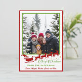 Retro Classic Mid-Century Custom Foto Kerstmis Feestdagenkaart (Staand voorkant)