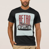 Retro Classic motorfiets. T-shirt (Voorkant)