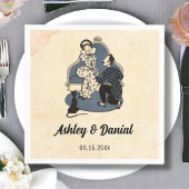  Retro Classic Old Romantic Rustic Wedding Servet