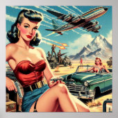 Retro Classic Pin Up Poster (Voorkant)
