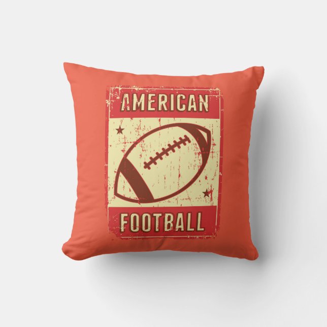 Retro  Classic Pink American Football Kussen (Voorkant)