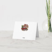 Retro Classic Rustic Kerstmis Ruck Holiday Kaart (Achterkant)