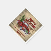 Retro Classic Rustic Kerstmis Ruck Holiday Servet (Hoek)